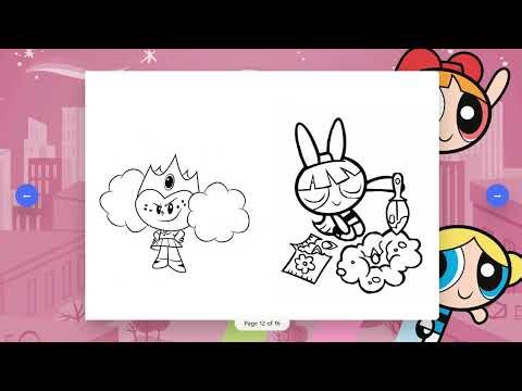 Powerpuff Girls Coloring Book | Blossom, Bubbles & Buttercup | MuazArts Coloring for Kids