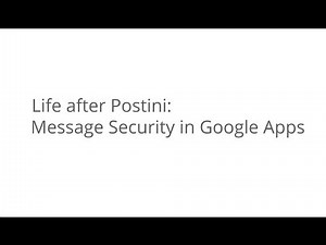 Life after Postini: Message Security in Google Apps
