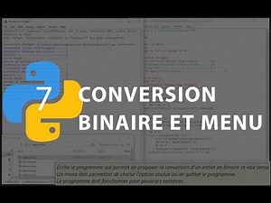 Python n°7 : Conversion binaire et menu
