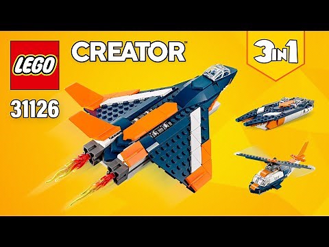 LEGO® Creator 3in1 Supersonic-jet (31126)[215 pcs] Helicopter & Powerboat | Building Instructions