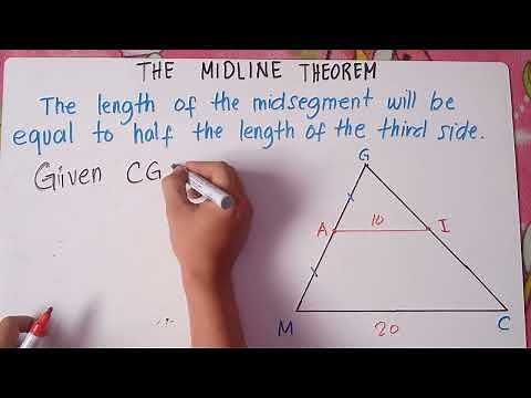 The Midline Theorem | Finding x values , midsegment and sides |