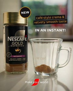 Introducing NESCAFÉ Gold Espresso. Café-style créma and a velvety smooth taste, no machine needed. | NESCAFÉ