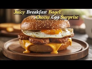 Best Sausage Egg Bagel Recipe | Cheesy Stuffed Bagel Breakfast | Fast & Delicious Snack Hack #recipe