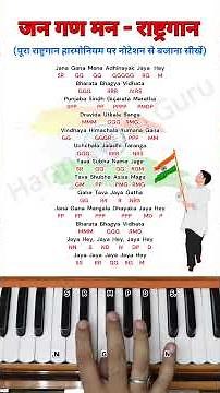 Jan Gan Man - Learn to play the full national anthem on harmonium with notation #learnharmonium #...