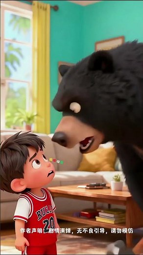 The black bear and the tiger are angry #2d #cartoon #animation