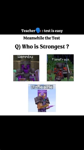 Test is EASY but 😢🥵 || Faaahhhhhh #shorts #minecraft #fyp