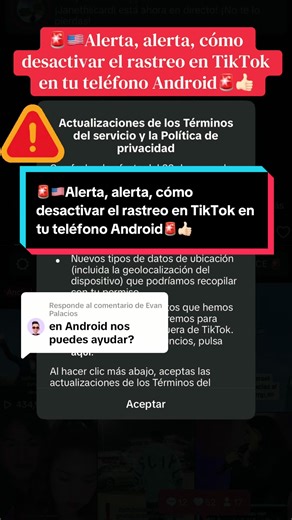 Respuesta a @Evan Palacios 🚨🇺🇸Alerta, alerta, cómo desactivar el rastreo en TikTok en tu teléfono Android🚨👍🏻 #noticiastiktok #informacion #android #tips #paratiiiiiiiiiiiiiiiiiiiiiiiiiiiiiii