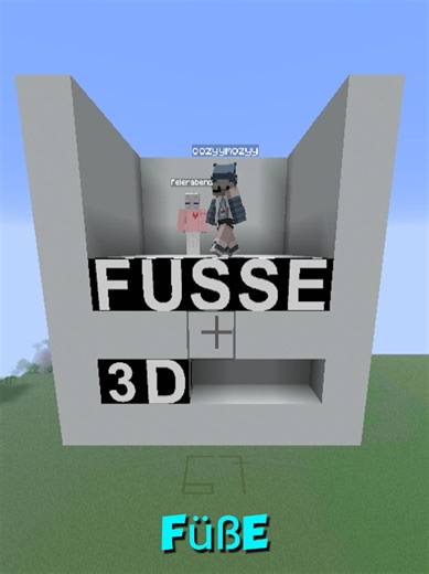 Ist Minecraft 3D? 🤔 @feierabend @C0ZYM0ZY und Klucky #minecraft #challenge #gaming #funny #fyp