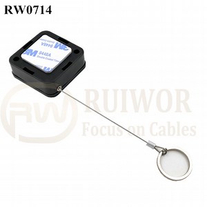 [Hot Item] RW0714 Square Retractable Cable Plus with Demountable Key Ring for Retail Positioning Advertising Display