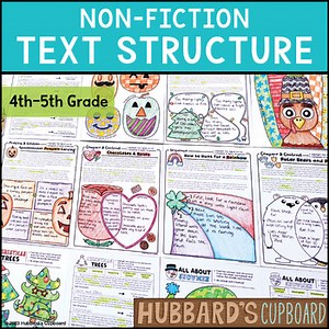 Nonfiction Informational Text Structure Worksheets Graphic Organizers Passages