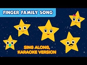 KARAOKE Finger Family Collection - Daddy finger Stars Family - Nursery Rhymes - Sing a long