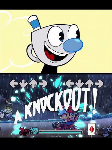Knock Out! Cuphead shoots the wrong target - vs Indie cross V1 Mod - Friday Night Funkin'