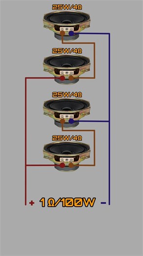 Speaker parallel connection #shorts #ytshorts #electronic