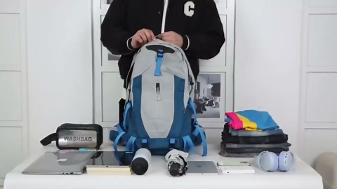 Professional Rolling Laptop Backpack, Multi-Compartment Design with Wheels, Large Capacity Travel Business Bag (Grey)