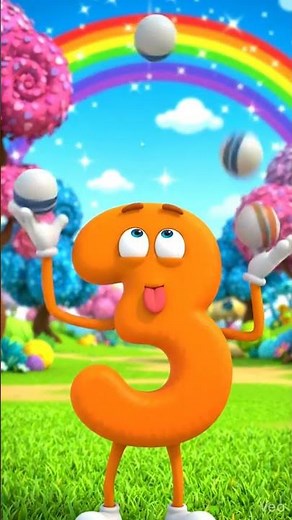 Number 3 is always odd… and it loves to giggle! 😄🔢 #preschoollearning #animation #kidseducation
