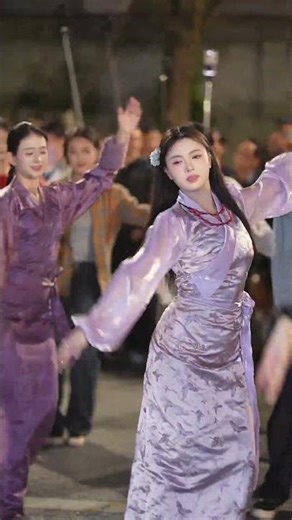 Tibetan dance beauties,beautiful Tibetan dance🌹