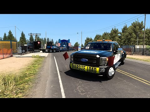 More Pilot Car/Police Car Escorts | Convoy Time | American Truck Simulator