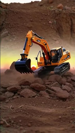 RC Excavator Digs Through Dirt at Sunset! 🌅