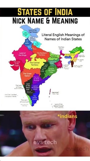 🇮🇳 Literal English Meanings of Indian State Names 🌐
