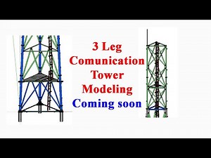 3 Leg telecommunication tower modeling in tekla structure || teklaBD
