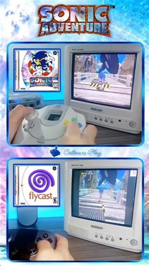 Sonica Aventure (OUYA vs DREAMCAST) 🔥 #dreamcast #ouya #sonicadventure #sega #retrogaming