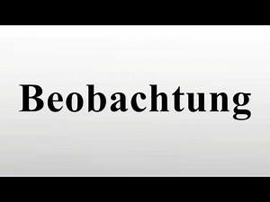 Beobachtung