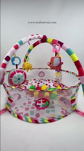 3-in-1 Baby Play Gym & Play Area With Musical Rattle & Balls From TodsNTeens
