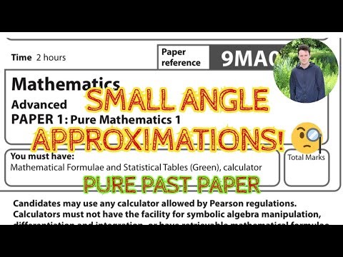 A SMALL ANGLE APPROXIMATION pure past paper question! 🤔 A Level Maths Revision Paper 1 Edexcel