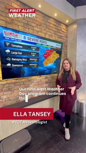 WECT First Alert meteorologist Ella Tansey says the threat for severe weather will continue throughout the day. Stay up to date with local weather on air, online and on your WECT weather app. #wectnews #weather #severeweather #ncweather #northcarolina