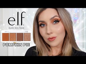 Elf Bite Size Eyeshadow Palette PUMPKIN PIE Tutorial, Swatches and Review 😍