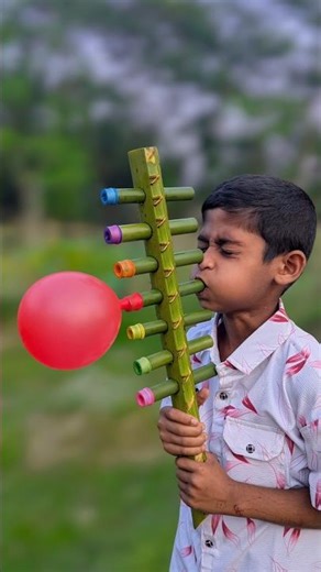 Bamboo & cute colourful balloon big toy #diy #art