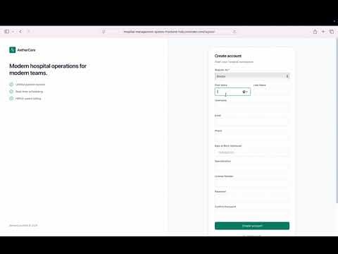 Hospital Management System – Demo Video