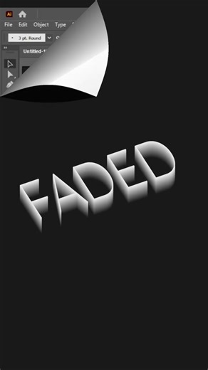 Faded Thin Text Effect #adobeillustrator