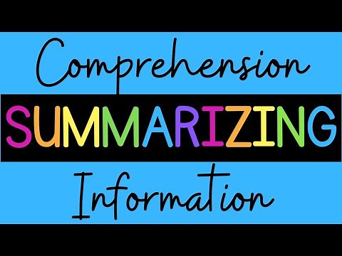 Summarizing {Comprehension}