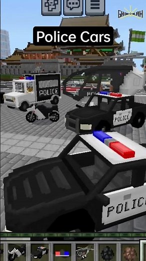 Police cars Mod minecraft! Helicopter and Vehicles in Minecraft #minecraft #gaming #police