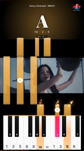 Heavy Serenade – NMIXX 🎹 Easy Piano Chords (With Numbers) #Shorts