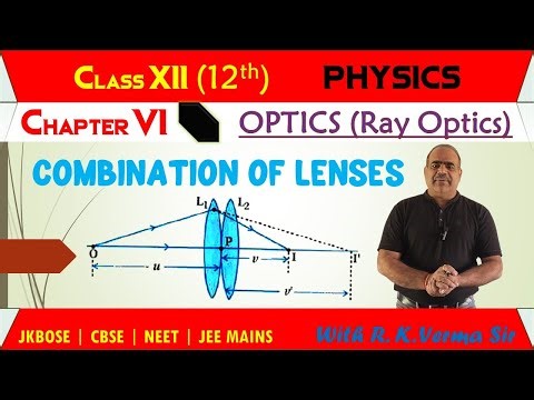 Class 12 Physics | Combination of Lenses & Numericals | Ray Optics | Derivation | by R.K. Verma Sir