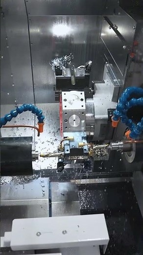 CNC Turning of Aluminum Automated Parts #cncturning #cncturningparts #cnclathe #cncmachining #cnc
