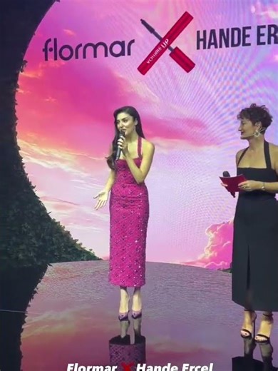 Hande Erçel Radiates Pure Elegance at Flormar Launch! ✨ #HandeErçel #Beauty #shorts