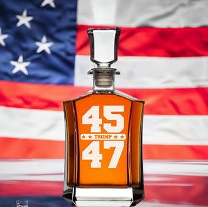 Trump 45/47 Hexagonal Decanter – Engraved MAGA Glass - Etsy