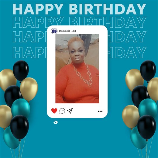 Happy Birthday to Sister Rosalind! 🎉🎊 Today we celebrate a beautiful woman of God with a kind heart. Sister Rosalind, your love for God and your gentle presence are such a blessing to our church family. We thank God for your life, your faith, and the light you bring to those around you. May this new year be filled with peace, good health, and blessings in abundance. Happy Birthday, Sister Rosalind! | Crossroads Christian Church of Jax