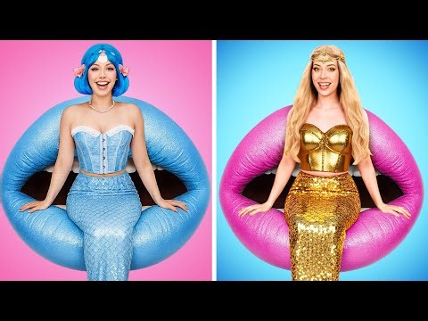 HOW TO BECOME A POPULAR MERMAID 🧜‍♀️ 1-star vs 5-star School Hacks 💫 Long & Short Hair