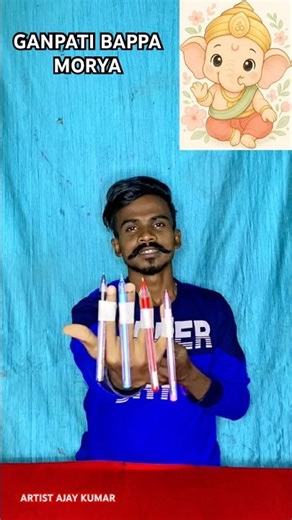 🙏🏻Ganpati bappa Morya…🌺🥰 || #ganpatibappamorya #ganpati #ganeshji #ganesh #trending #shorts #art