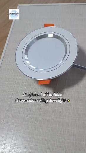 Stylish Three-Color Downlight for LED Ceiling Lighting
