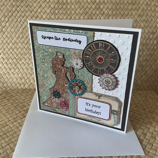 Victorian Lady Steampunk Birthday Card, Vintage Design, Escape the Ordinary - Etsy