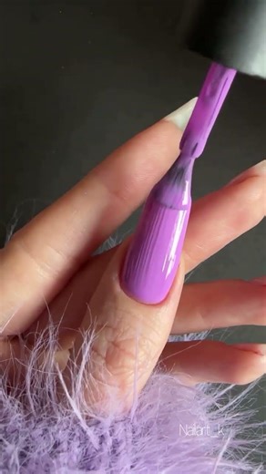 How To Achieve Soft Glossy Purple Nails | Easy Gel Application 💜 #purplenails #nailswatch #madamglam