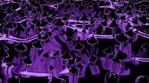 Animation of the psychedelic magic mushroom surface. Design. Abstract growing mushrooms in neon lighting.