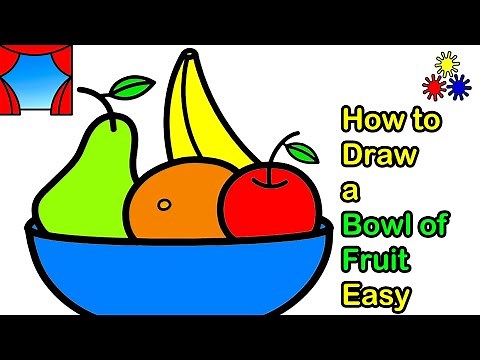 How To Draw a Fruit, Bowl Of Fruits Drawing Pictures Easy & Simple || Jolly Toy Art
