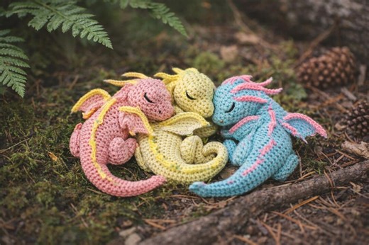 Mini Crochet Dragon Pattern PDF, Amigurumi Fantasy Toy, Cute Tiny Dragons, Beginner Friendly, Digital Download for Gifts & Decor - Etsy