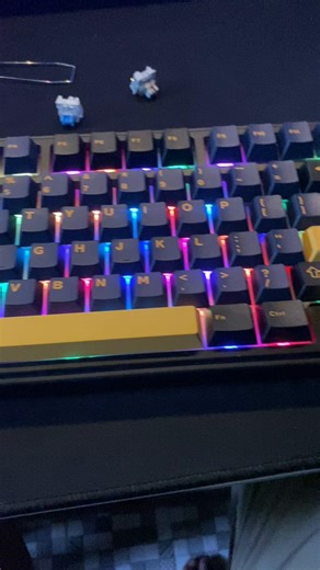 Replacing Aula F75 Grey Wood V3 Switches with Blue Switches